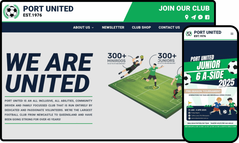 Business Website Design for Port United