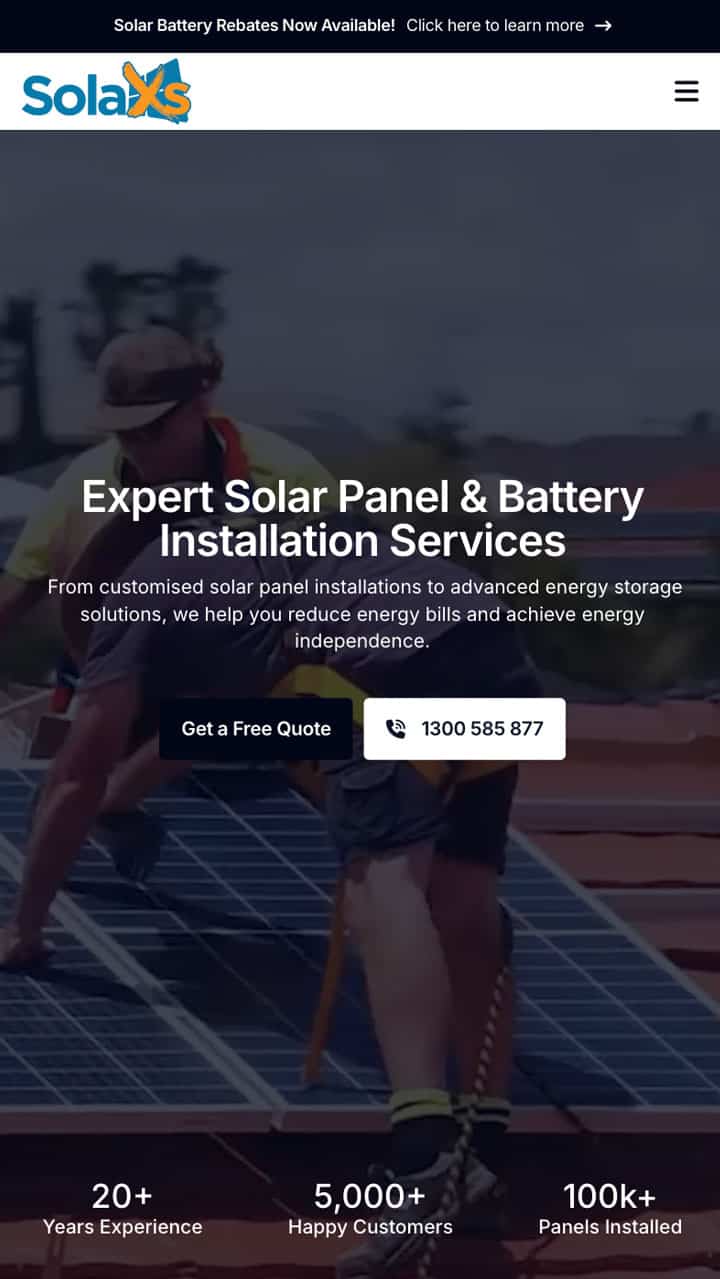 Website Design project for SolaXs
