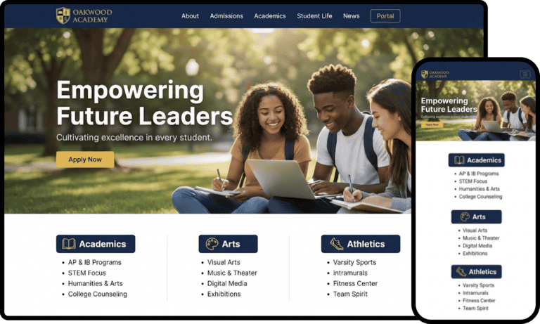 Business Website Design for Oakwood Academy