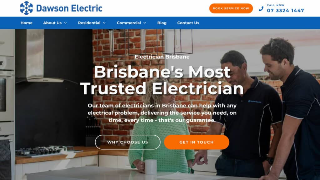 Brisbane Electrician Website Design