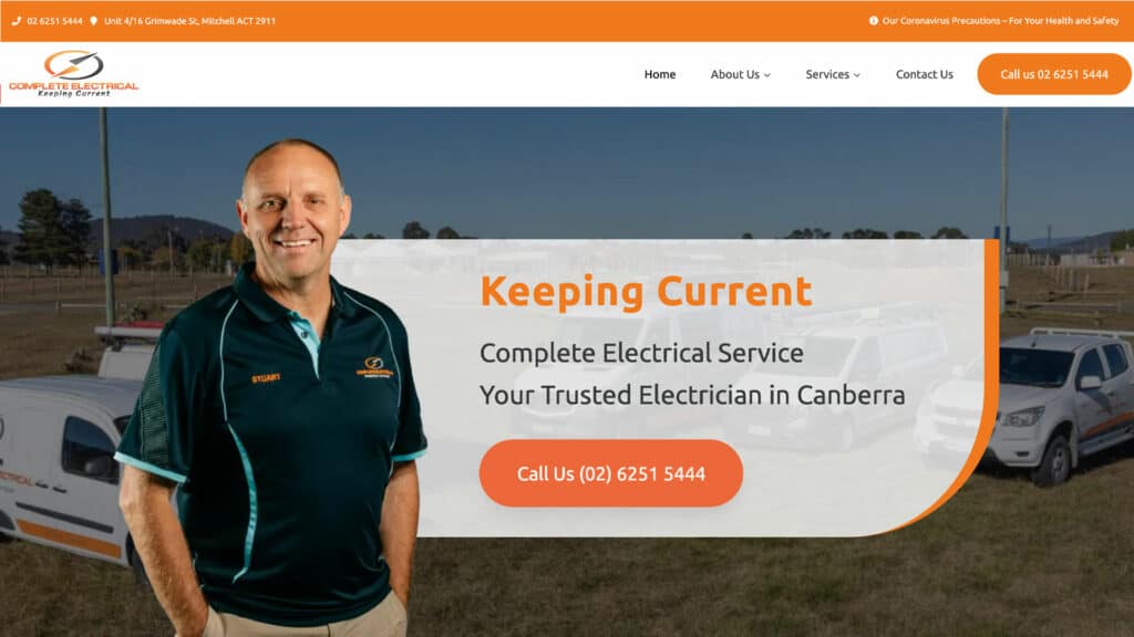 Canberra Electrician Website Design