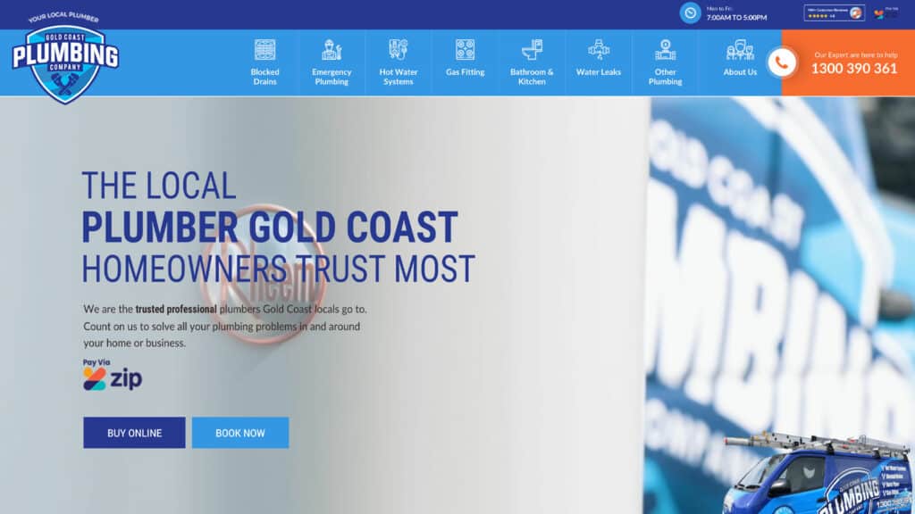 Gold Coast Plumbing Website Design