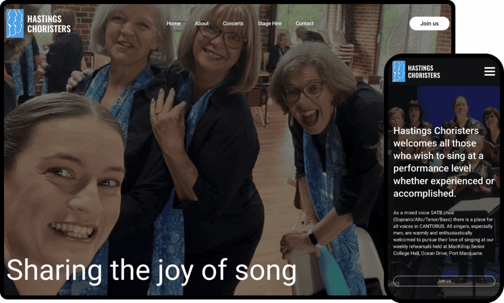 Website Design Hastings Choristers