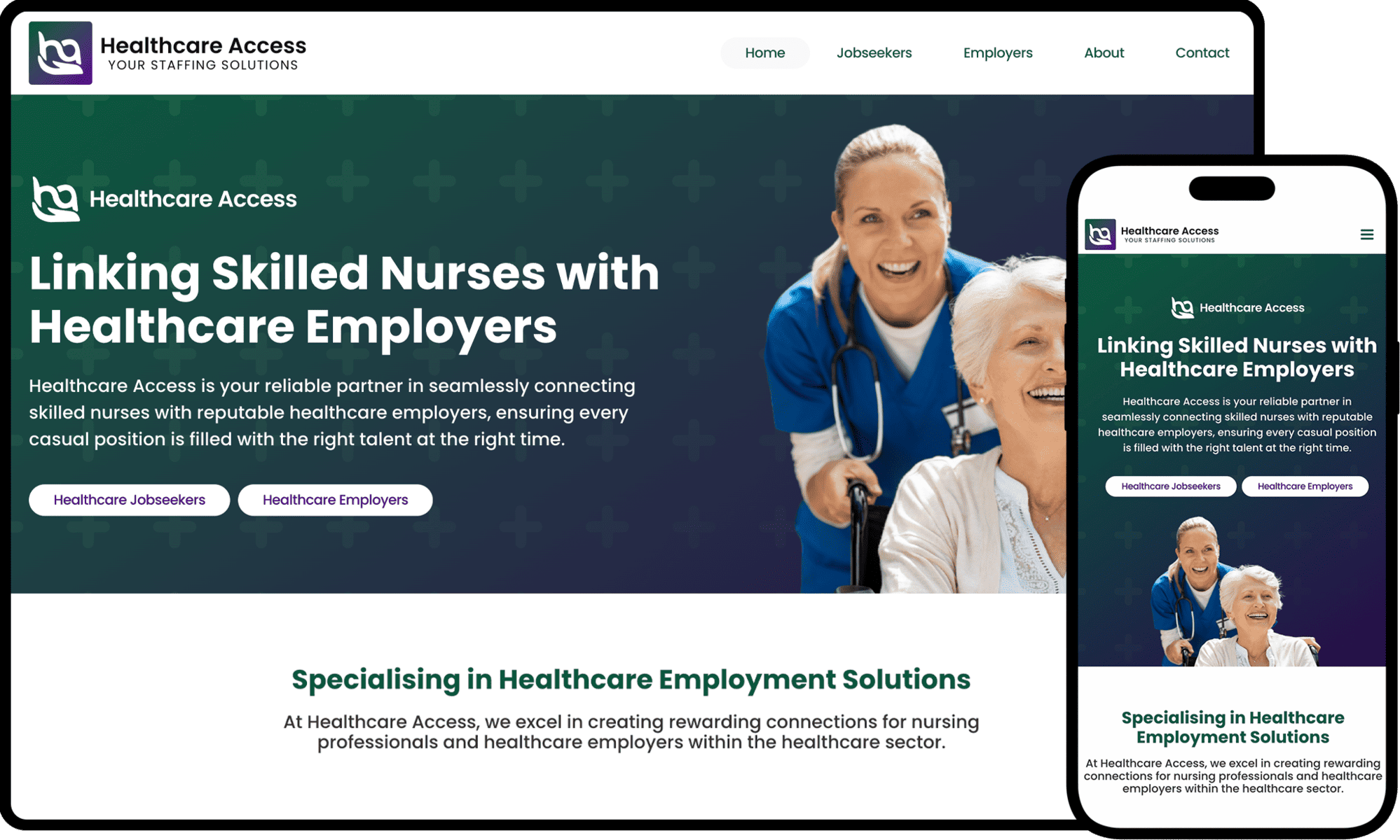 Healthcare Access Website Mockup