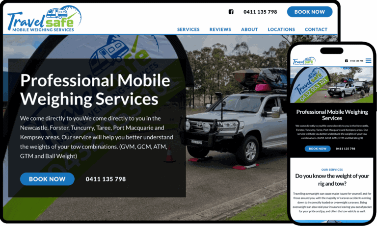 Business Website Design for Travel Safe Weighing