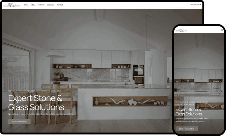 Business Website Design for All Stone & Glass