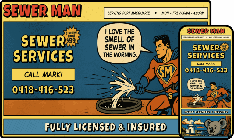 Business Website Design for Sewer Man