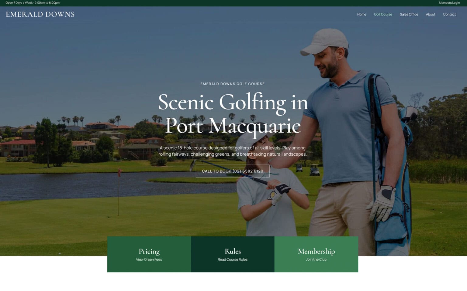 Website Design project for Emerald Downs