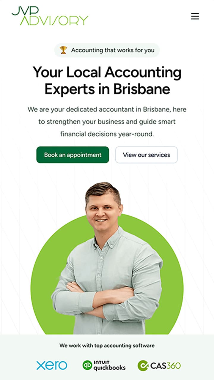 Website Design project for JVP Advisory