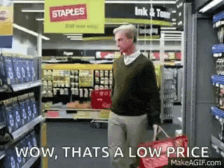 Surprised reaction to an unexpected price
