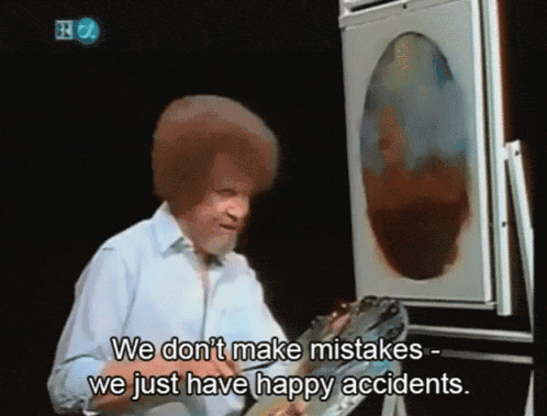 bob ross happy little accidents
