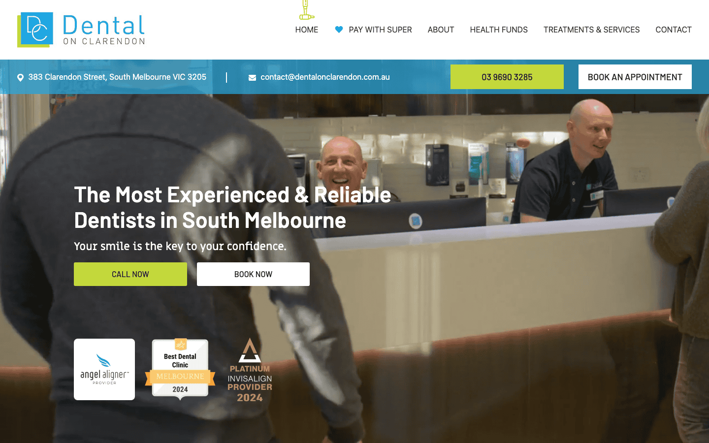 Friendly dental team at Dental on Clarendon in South Melbourne providing trusted, reliable dental care for all ages. Book your appointment today for a healthier smile.