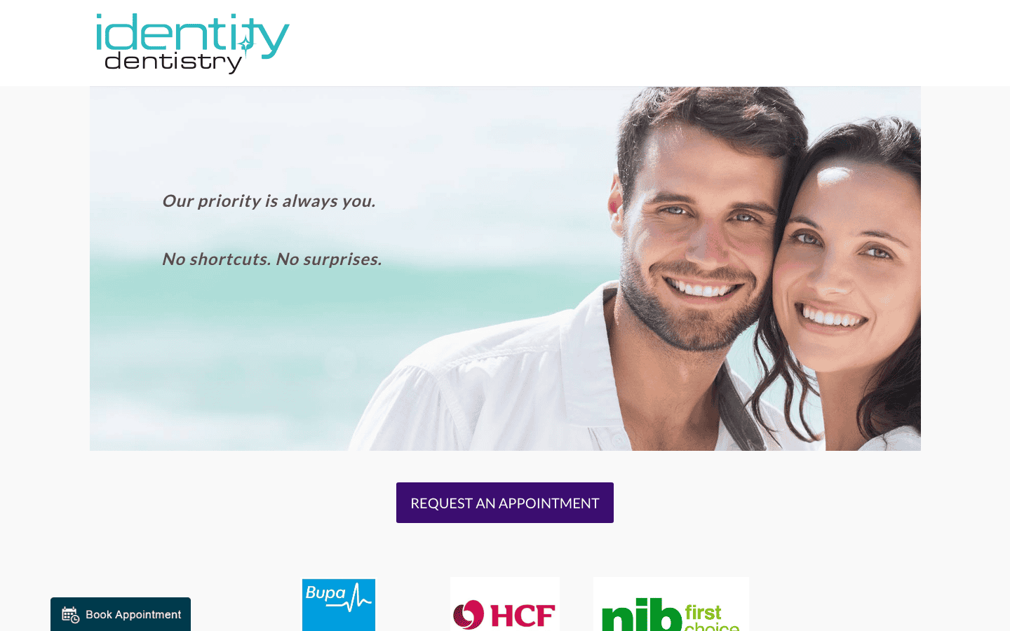 Smiling dental professionals representing Identity Dentistry, showcasing friendly and professional staff ready to provide quality dental care services.
