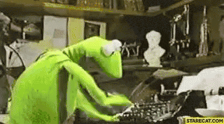 kermit typing fast