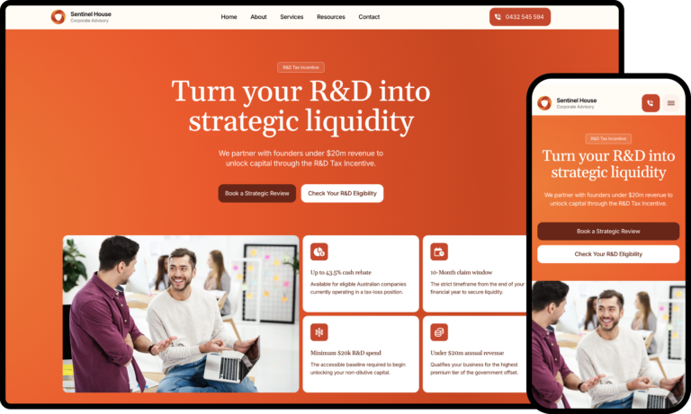 Business Website Design for Sentinel House