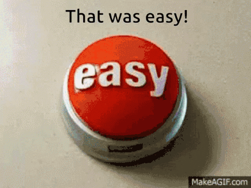 Easy button being pressed