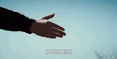 Two people shaking hands on a deal