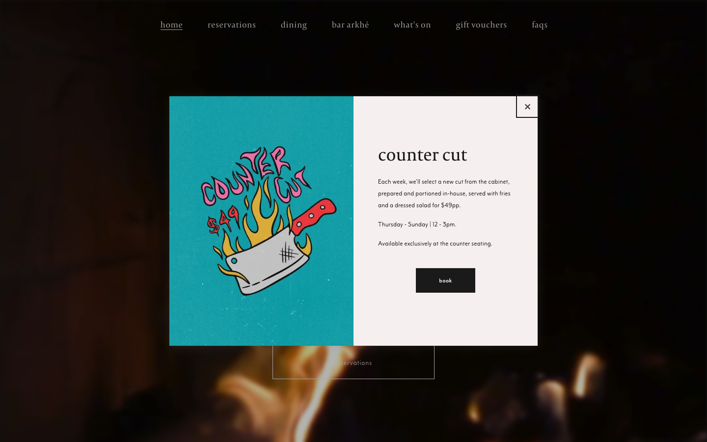 The 16 Best Restaurant Website Design Examples in Australia 4 Arkhe website homepage