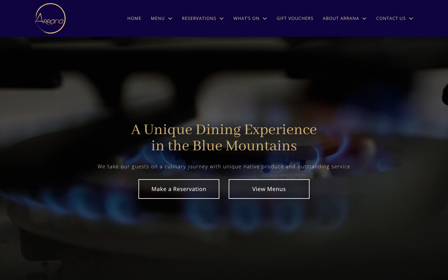 The 16 Best Restaurant Website Design Examples in Australia 15 Arrana website homepage
