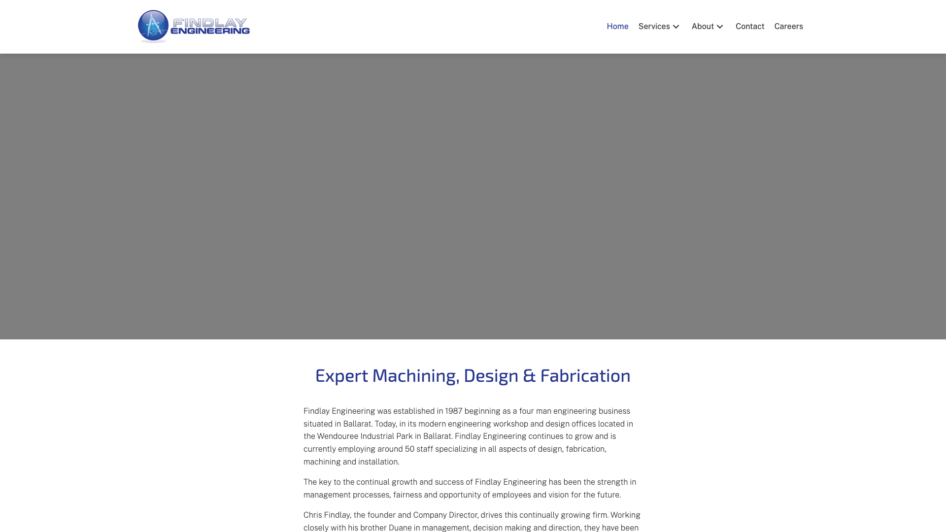 The 16 Best B2B Website Design Examples in Australia 15 Findlay Engineering website homepage