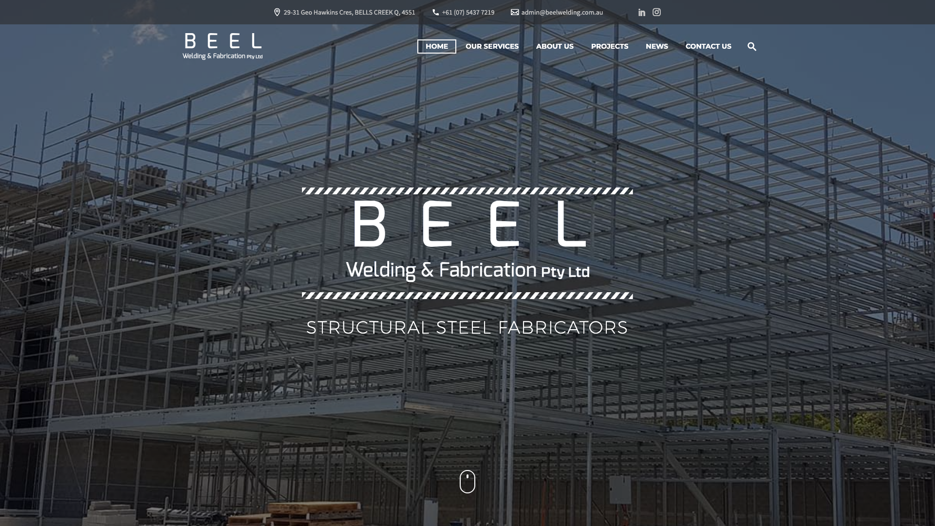 The 16 Best B2B Website Design Examples in Australia 8 Beel Welding website homepage