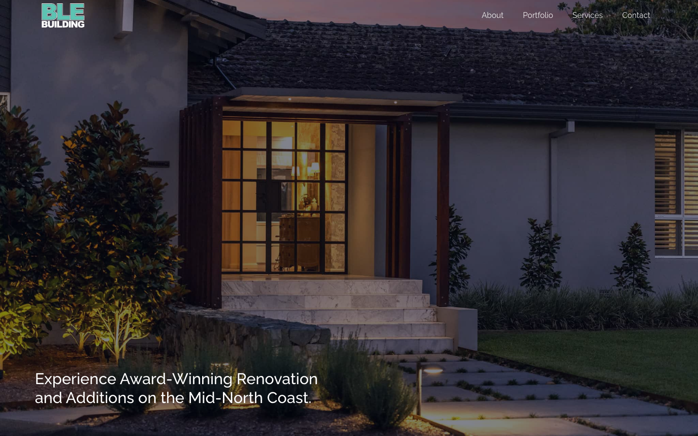 The 17 Best Construction Website Design Examples in Australia 13 BLE Building website homepage
