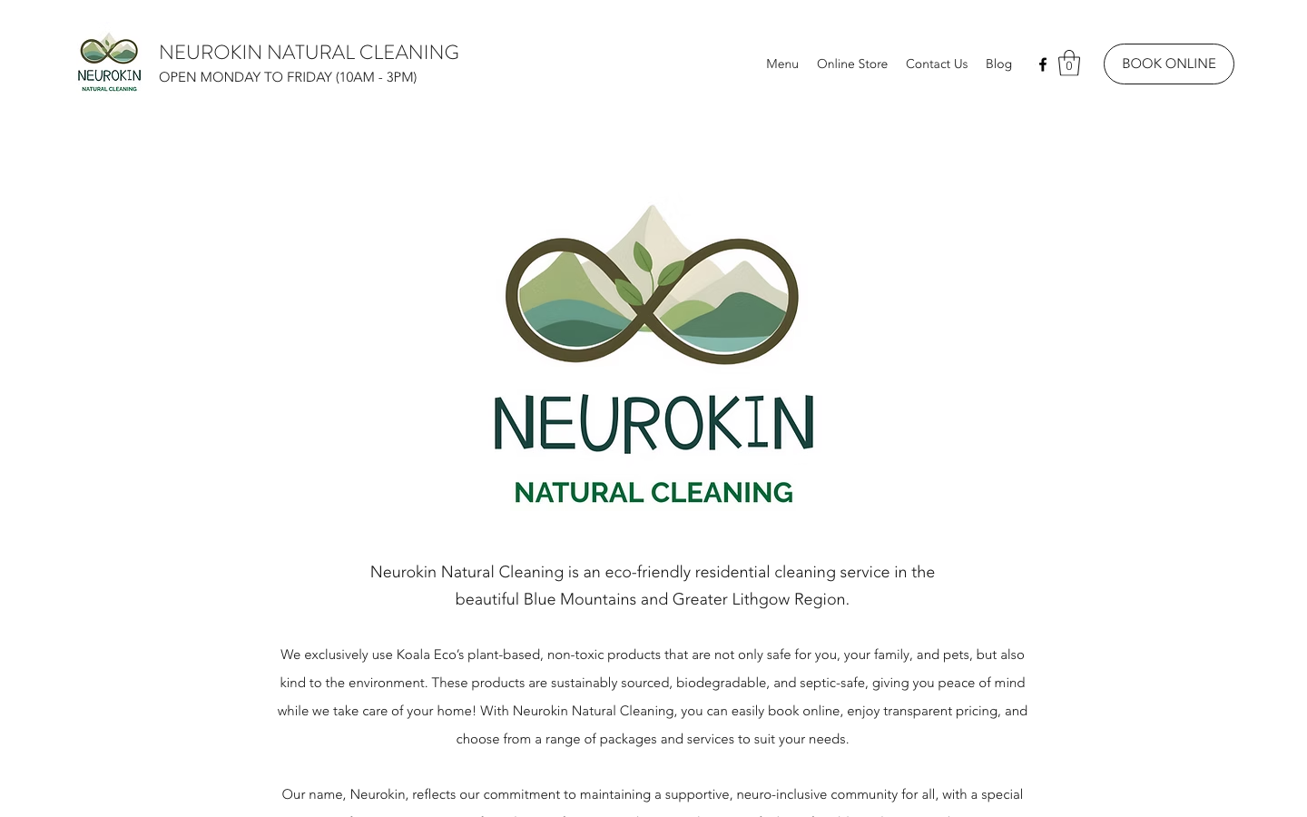 Neurokin Cleaning Blue Mountains website