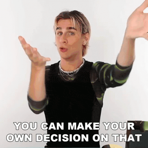 Animated GIF about making a decision