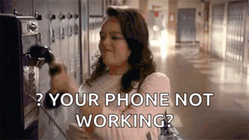 Animated GIF of a phone screen issue