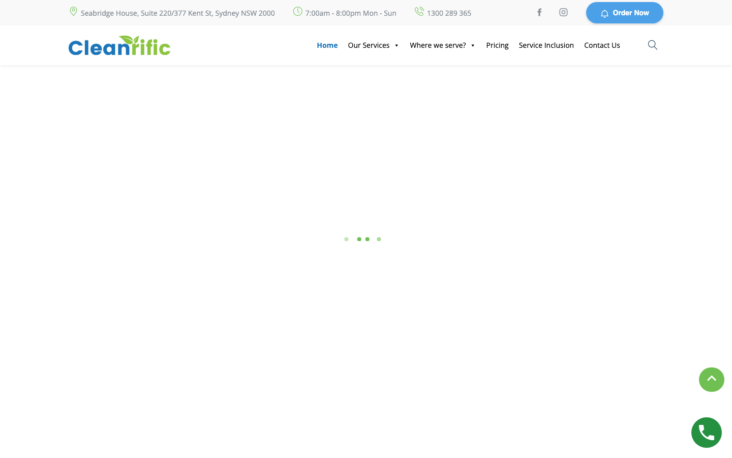 Cleanrific cleaning website Sydney