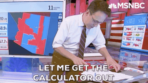 Analyst enthusiastically crunching numbers