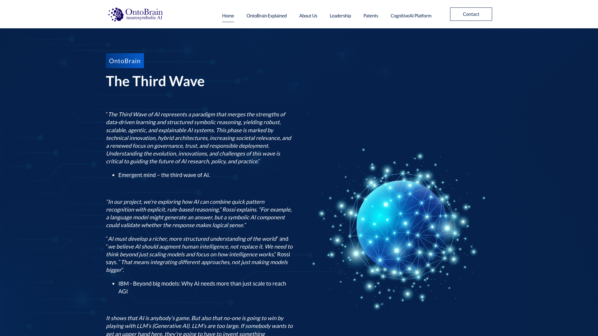 Cognitive Software website homepage