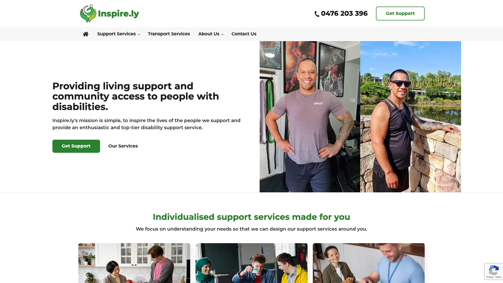Inspire.ly website homepage