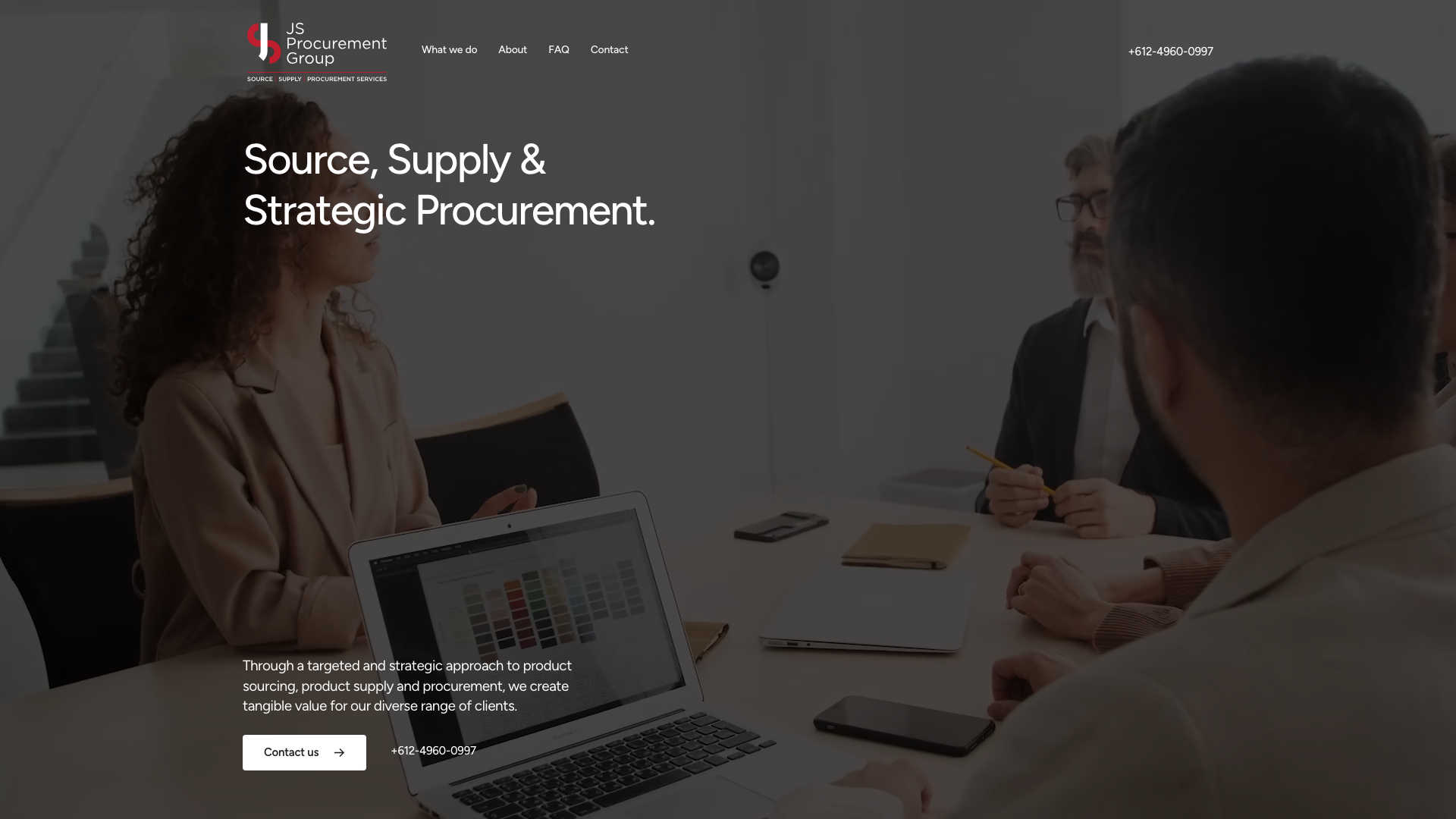 The 16 Best B2B Website Design Examples in Australia 13 JS Procurement Group website homepage