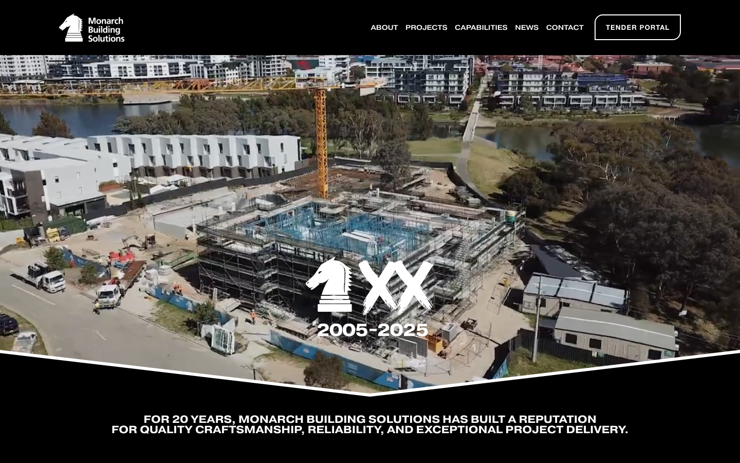 The 17 Best Construction Website Design Examples in Australia 4 Monarch Building Solutions website homepage