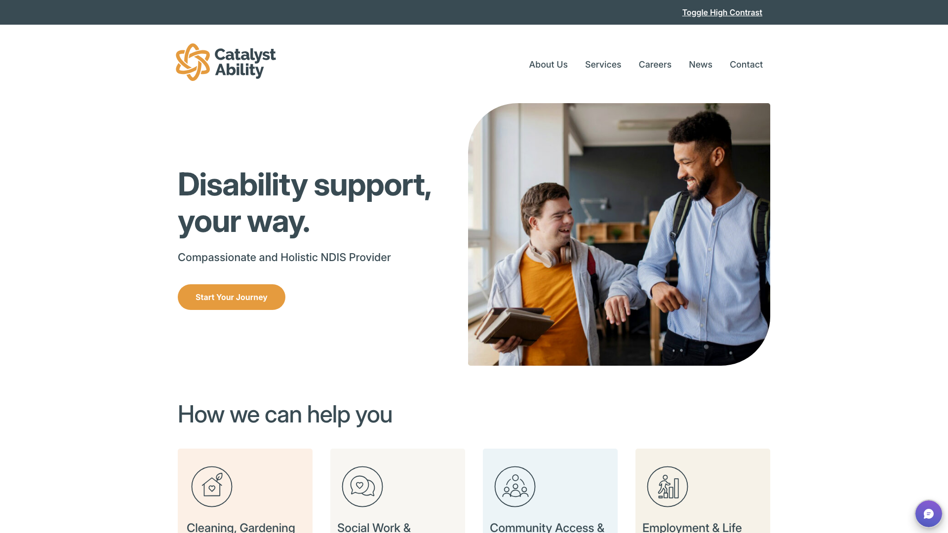 Catalyst Ability website homepage