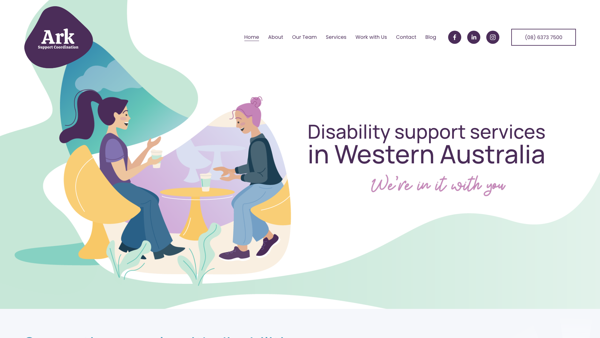 Ark Support Coordination website homepage