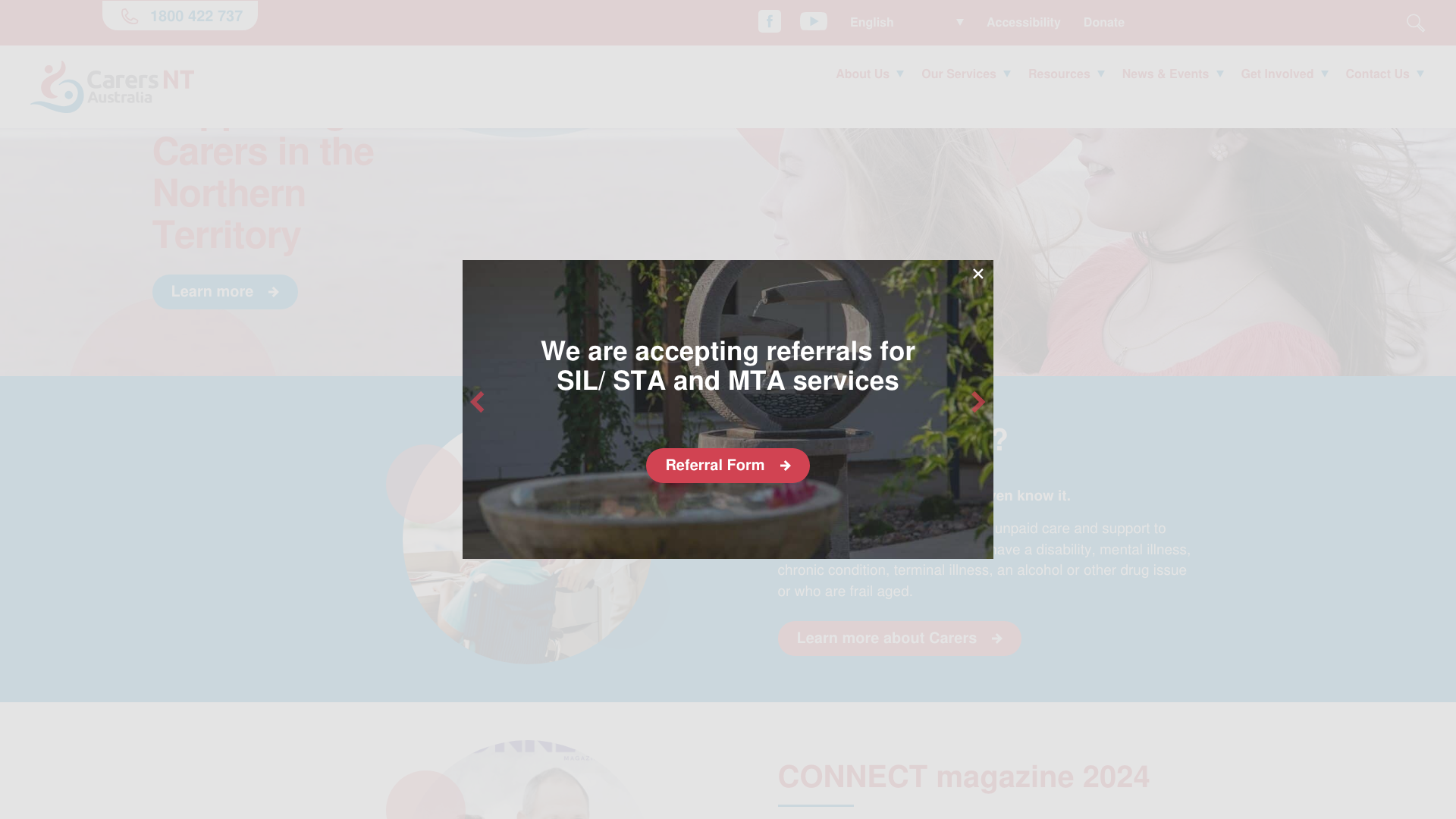 The 16 Best Nonprofit Website Design Examples in Australia 4 Carers NT website homepage