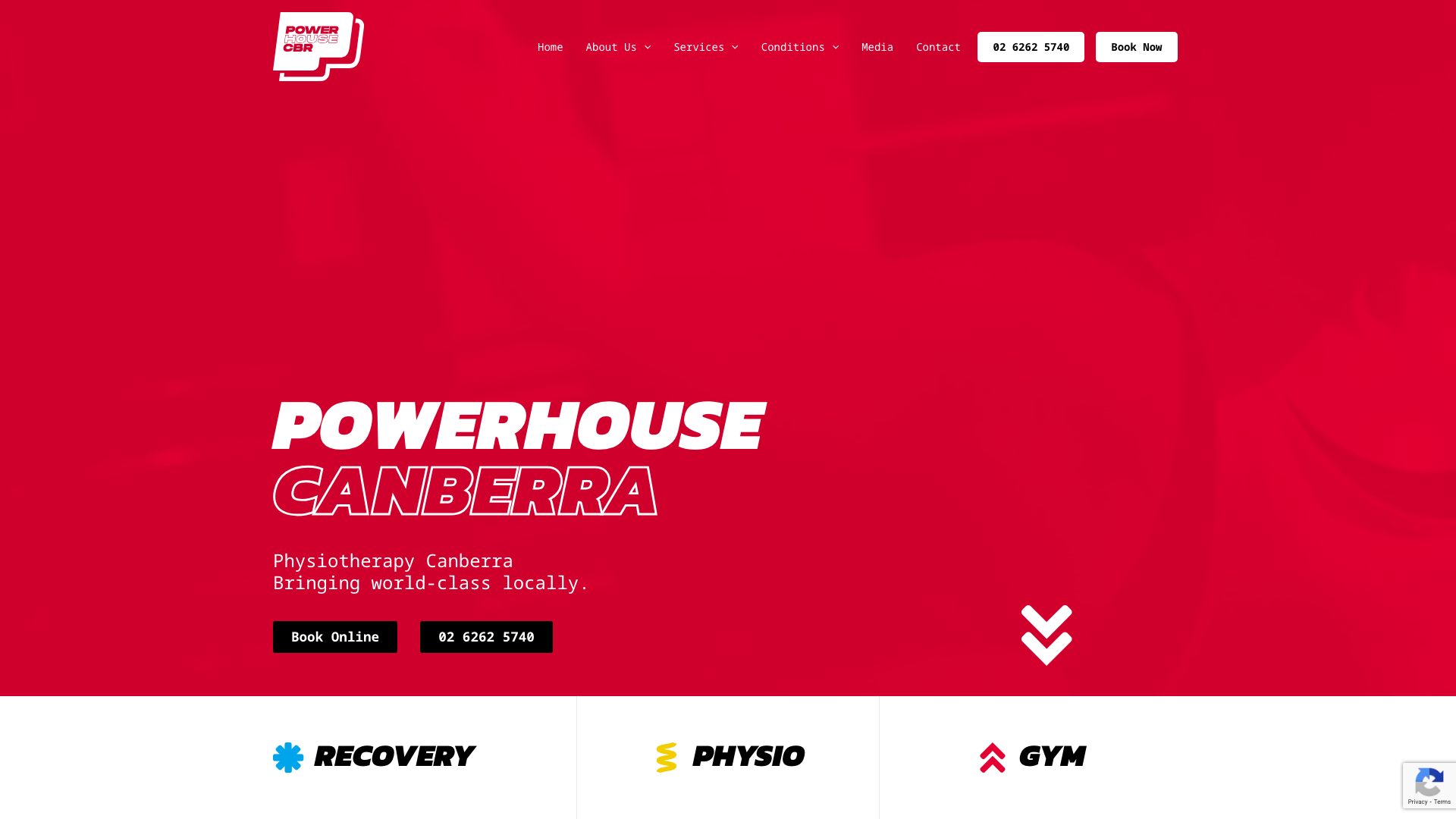 The 16 Best Physiotherapy Website Design Examples in Australia 3 Powerhouse Physio website homepage