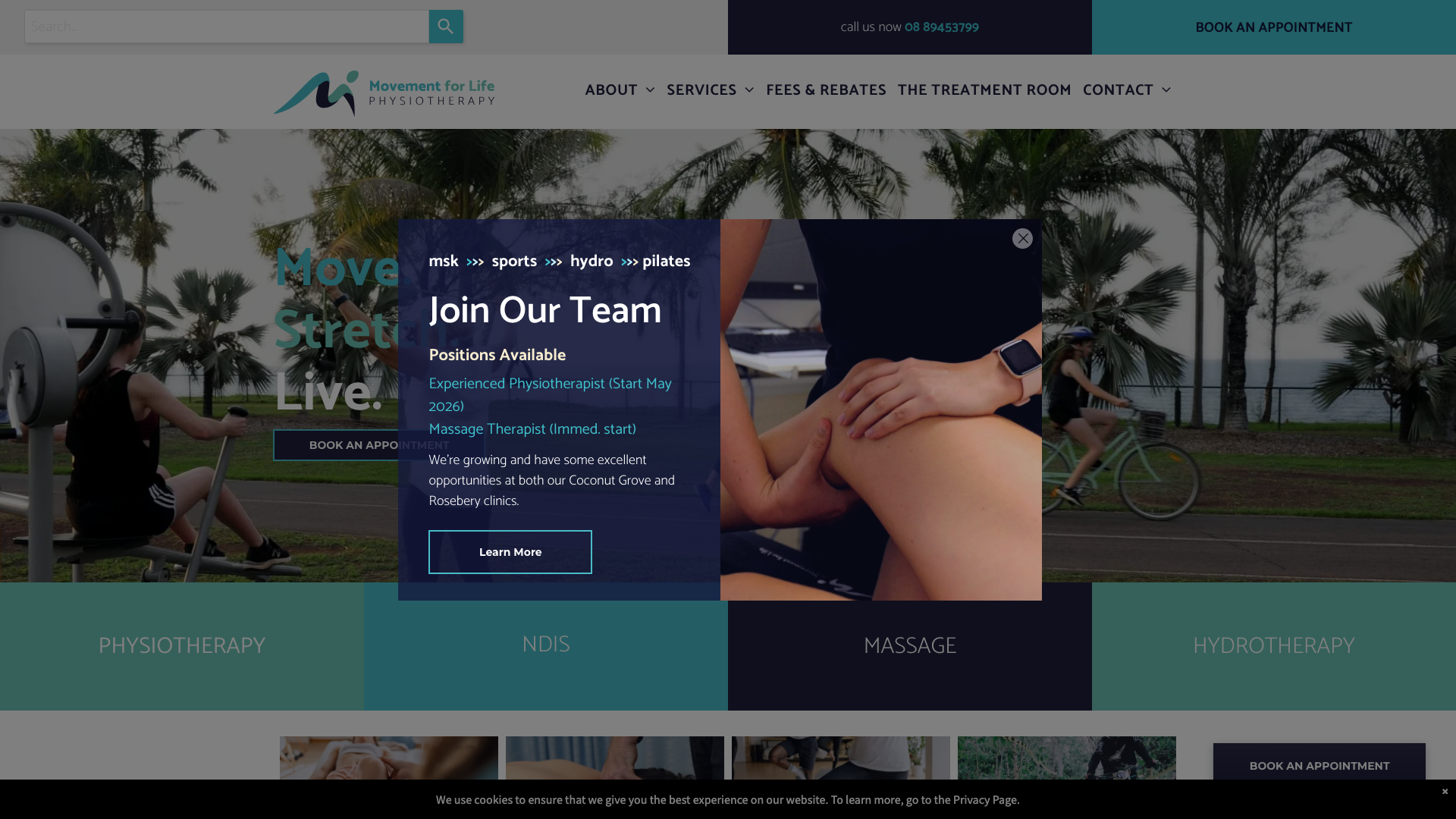 The 16 Best Physiotherapy Website Design Examples in Australia 6 Movement for Life Physiotherapy website homepage