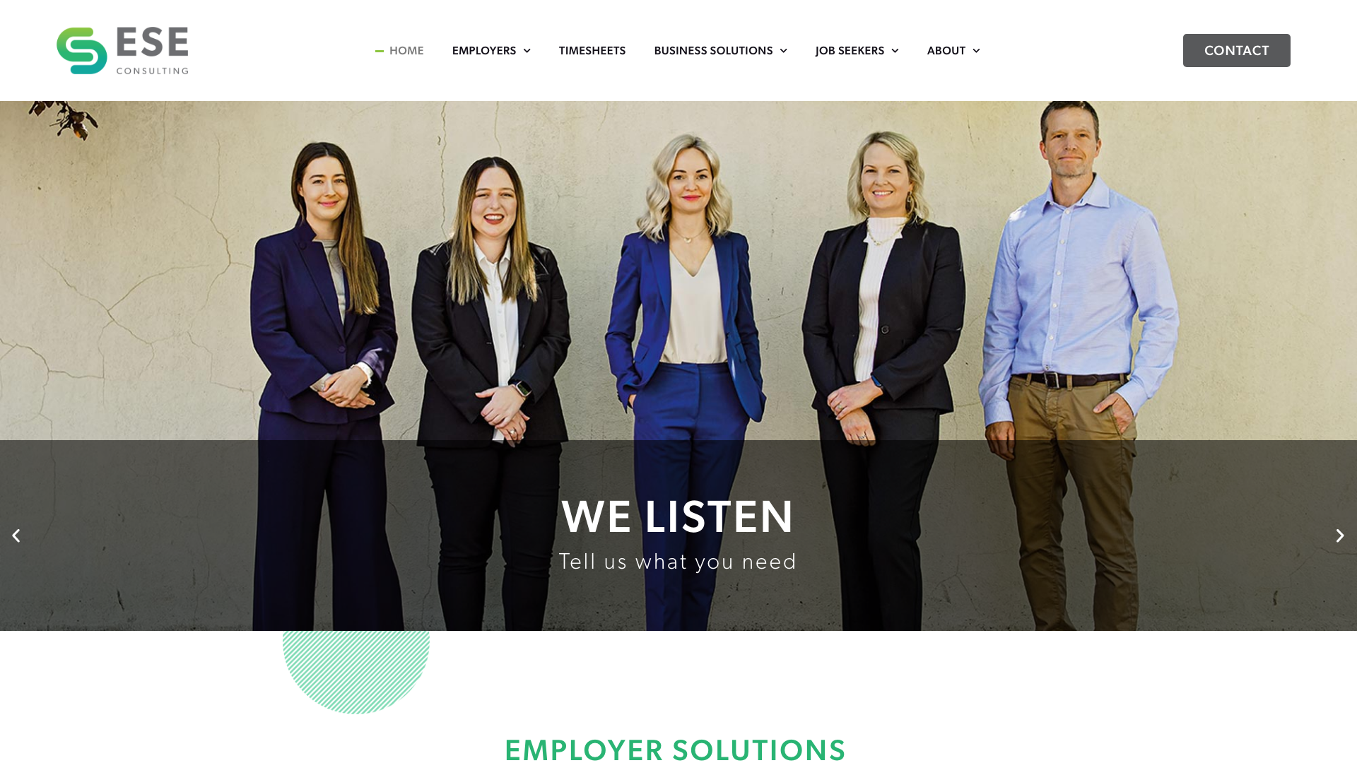 The 17 Best Recruitment Website Design Examples in Australia 16 ESE Consulting website homepage