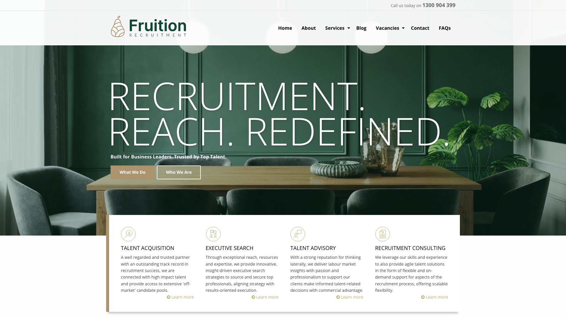 The 17 Best Recruitment Website Design Examples in Australia 14 Fruition Recruitment website homepage