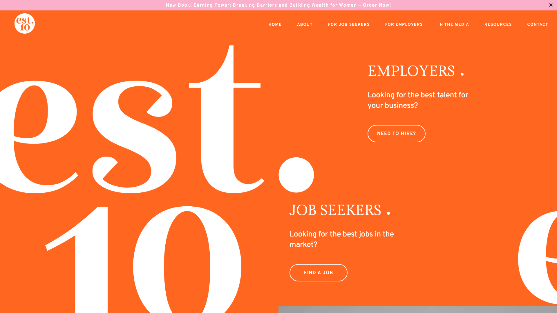 The 17 Best Recruitment Website Design Examples in Australia 2 EST10 website homepage