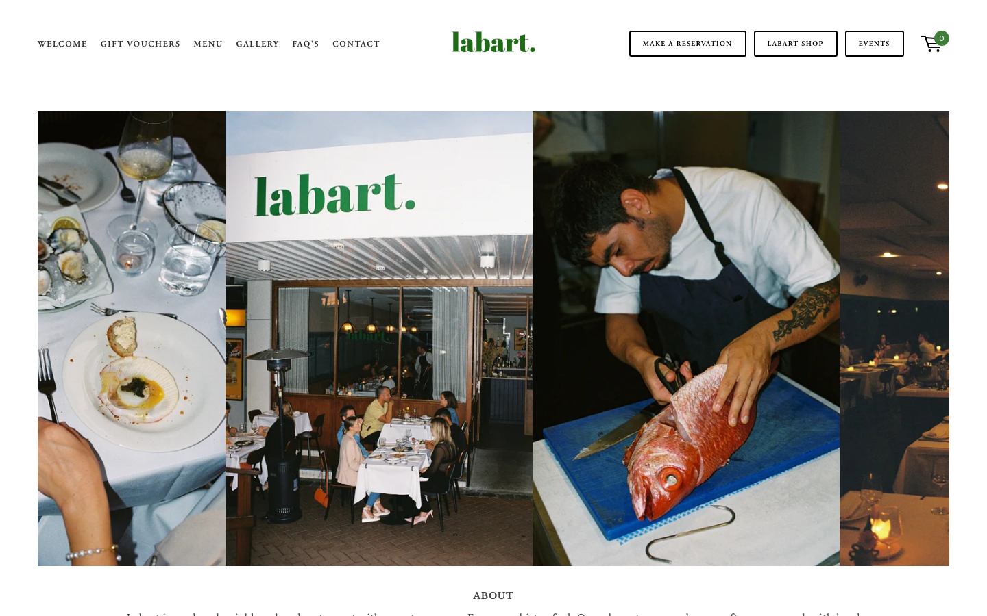 The 16 Best Restaurant Website Design Examples in Australia 6 Restaurant Labart website homepage
