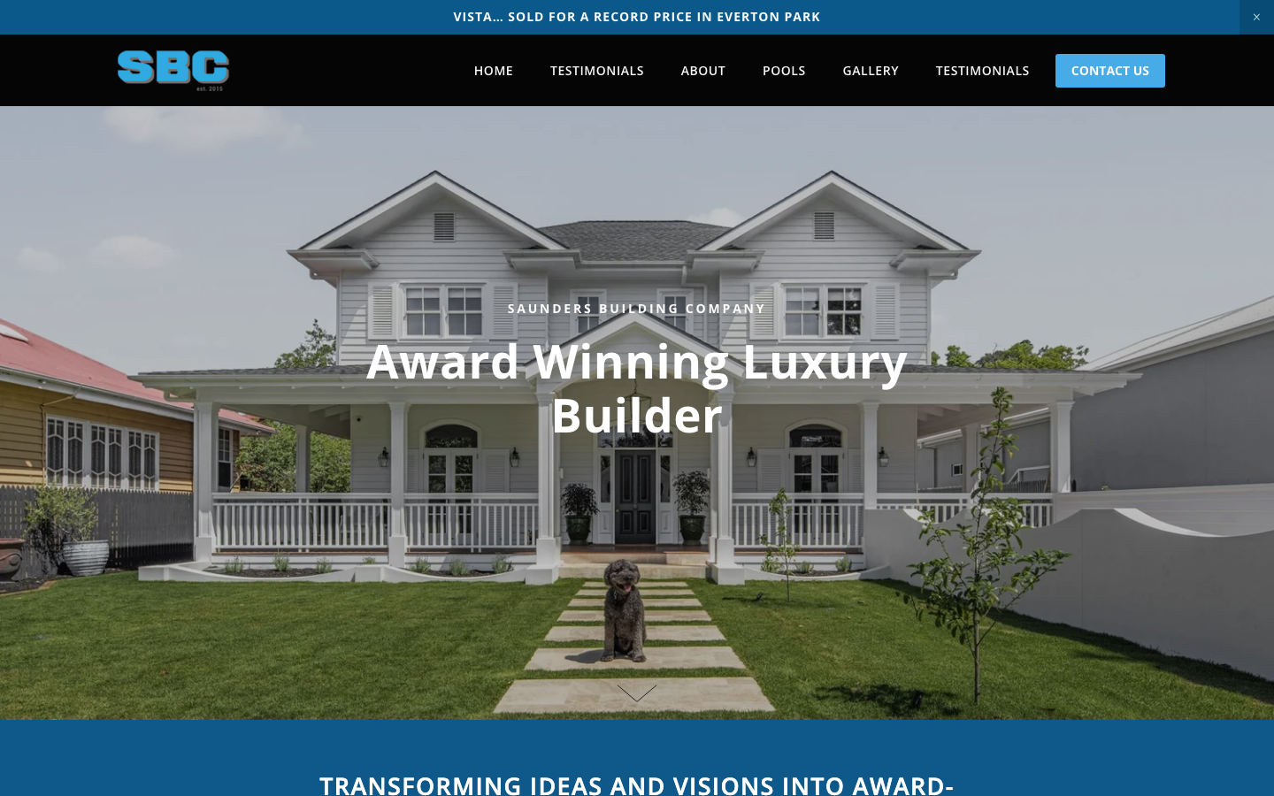The 17 Best Construction Website Design Examples in Australia 11 Saunders Building Company website homepage