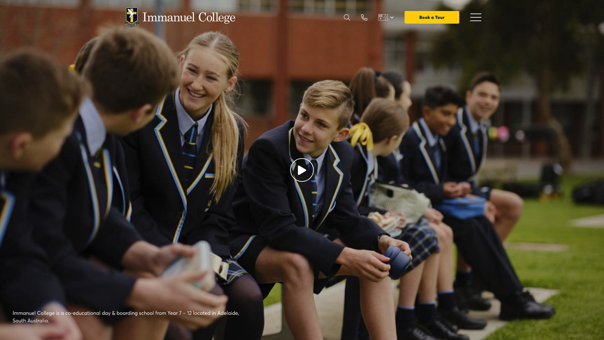 Immanuel College website homepage