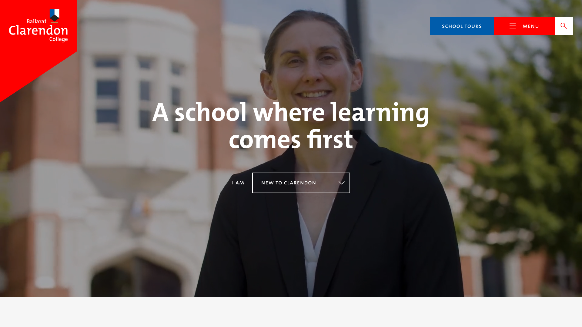 Ballarat Clarendon College website homepage
