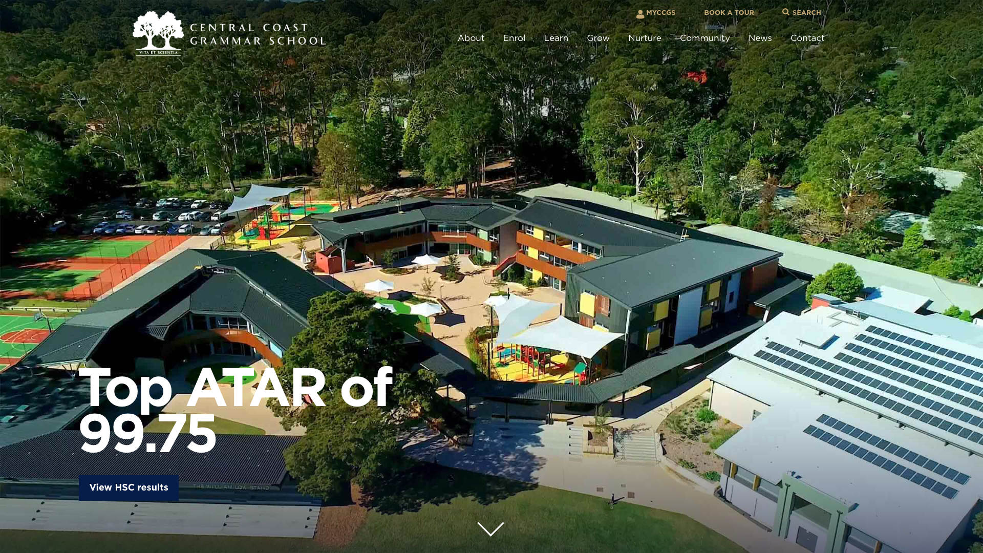 Central Coast Grammar School website homepage