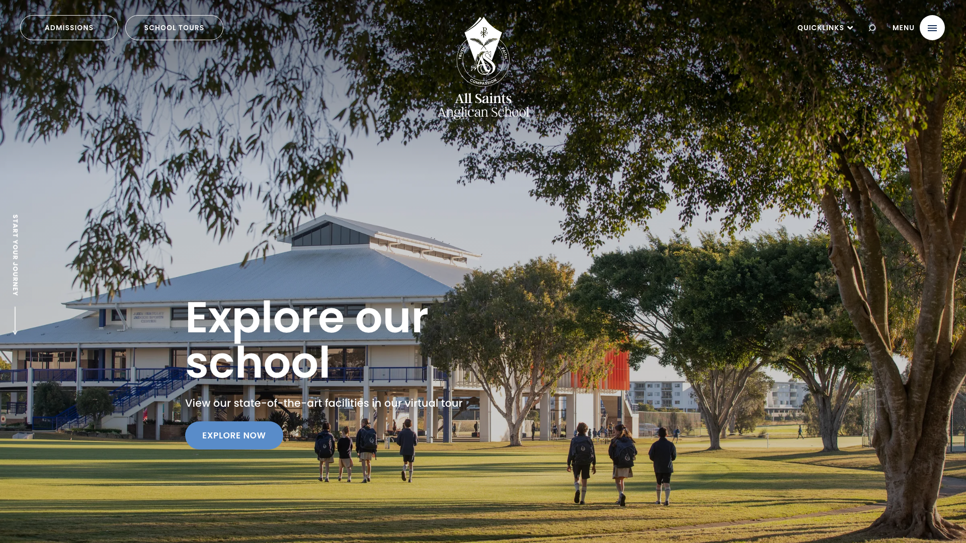 All Saints Anglican School website homepage