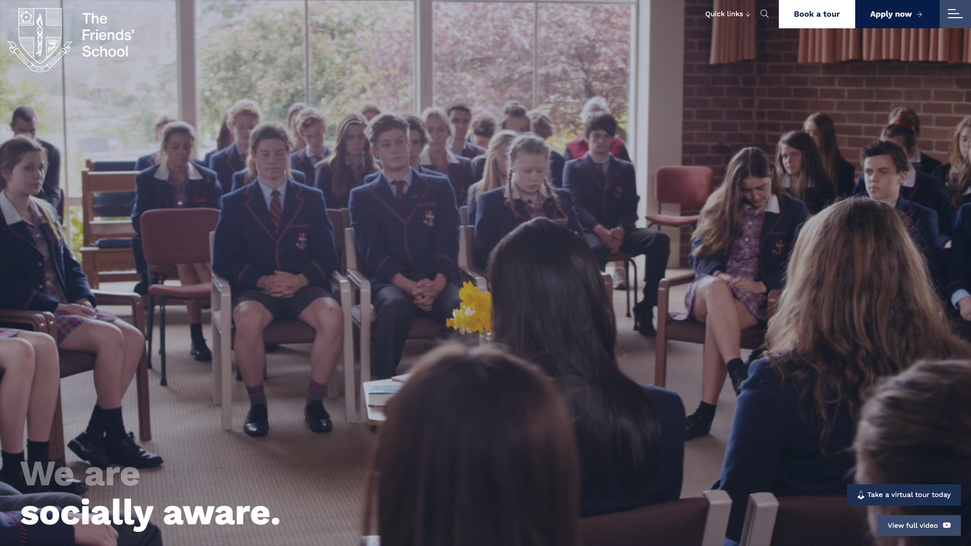 The Friends School website homepage
